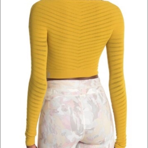 NEW FREE PEOPLE Cropped Long Sleeve Marigold Top - Picture 2 of 3